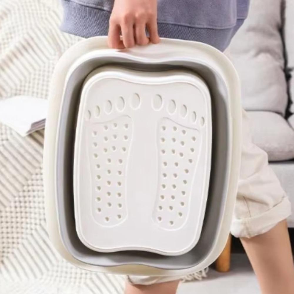 Grey Pink Green Soaking Bucket Plastic Folding Spa Basin New Pedicure Bath Bathtub  Men Women