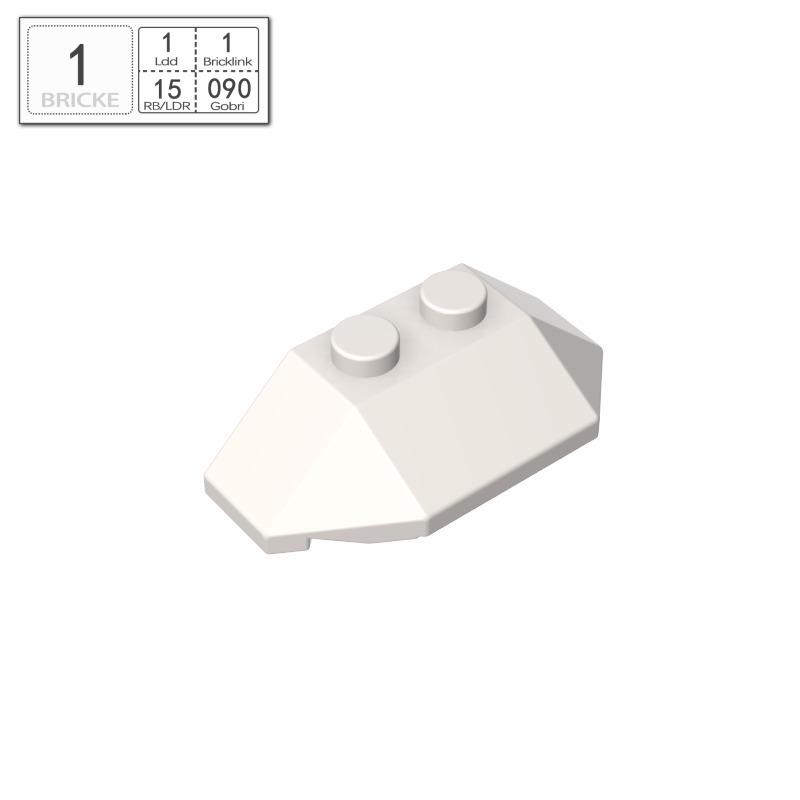 BRICKE 4x2 Sloped Wedge Brick Compatible with Lego 47759 - DIY Educational Building Block Piece.