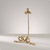 BowShaped Display Stand Polished Brass Coffee Mug and Saucer Toned S Bowknot
