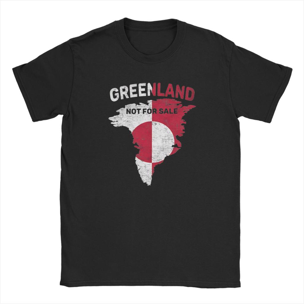 Greenland Not For Sale Men T Shirts  Novelty Tee Shirt Short Sleeve Crew Neck TShirt Cotton Plus Size Tops