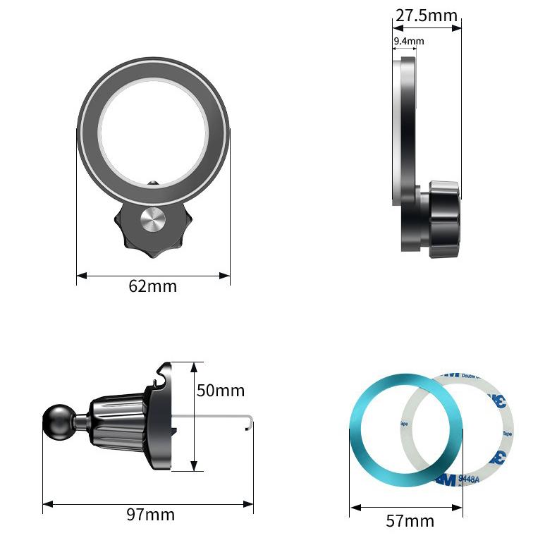 Magnetic Car Air Vent Phone Holder Mount Compatible with MagSafe Strong Magnet for iPhone 17/16/15/13/12 Cell Phone Car Stand