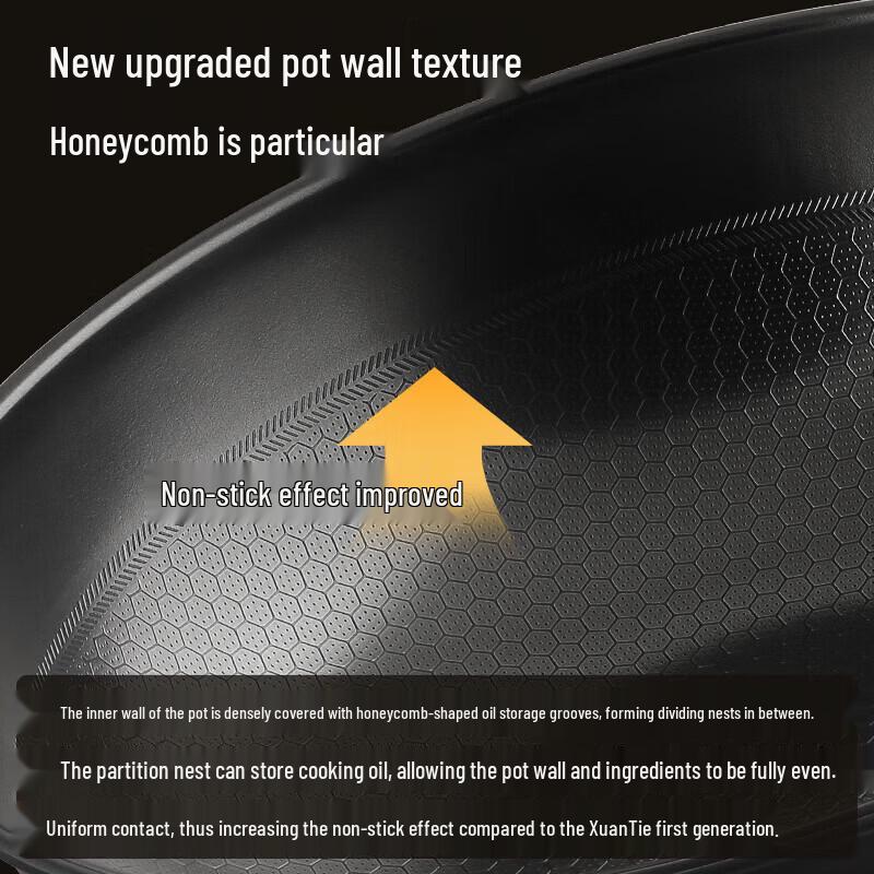 COOKER KING 32cm Wrought Iron Flat Bottom Wok