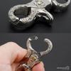 [Silver KYASYA] Heavy Cross Key Ring, Keychain, Key Hook, Clip, Cross, Flared, Arabesque, Key Chain, Silver, Key Accessories
