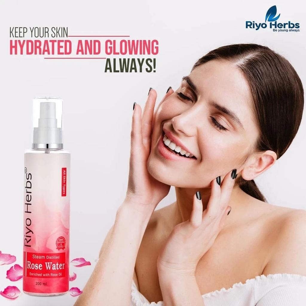 Riyo Herbs Rose Water Spray For Soft And Glowing Skin 200ml