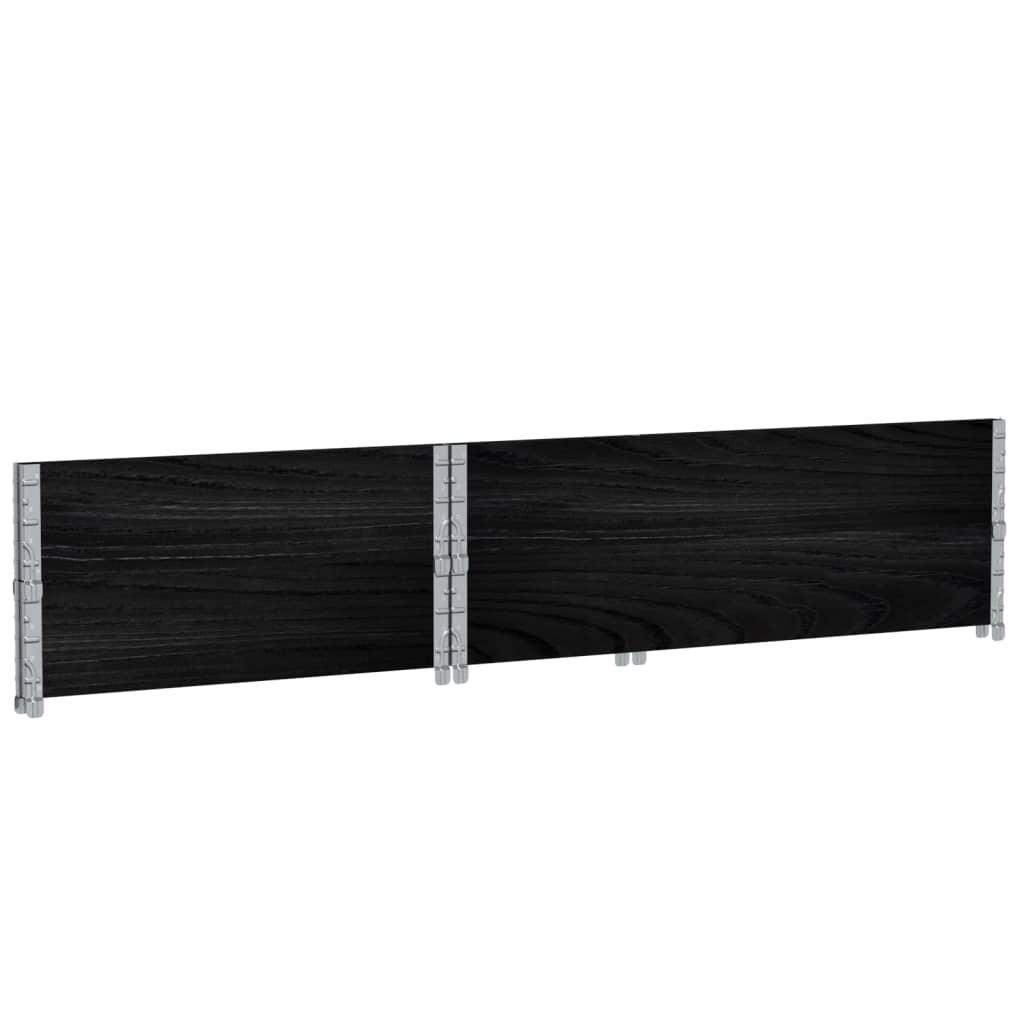 Vidaxl Donica Ogrodowa, Czarna, 120X80 Cm, Lite Drewno Sosnowe