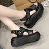 Fashion Women's Cross Strap Sandals Luxury Fashion Ladies High Platform Casual Beach Slippers Summer 8CM Heels Thick Bottom Sandalias