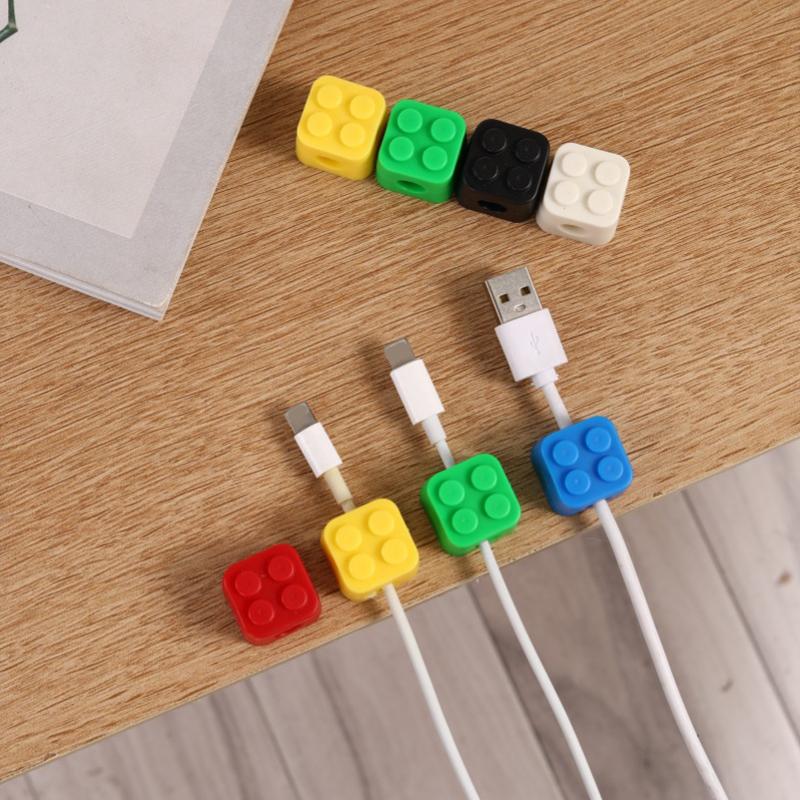 6Pcs Color  Magnetic Cable Organizer Holder Adhesive Wire Keeper Cord Cable Clips For Home Office Under Desk Management