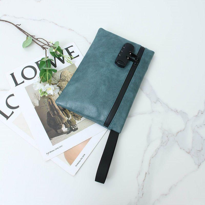 Anti Theft Convenient Lock Zipper Password Lock Cash Bag Anti-theft Flight Ticket Passport Account Book Bank Card Certificate Bag New Storage Bag