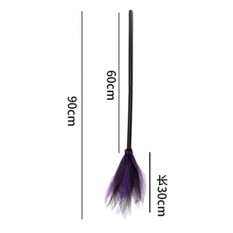 Halloween Party Witch Broom Kids Plastic Cosplay Flying Broomstick Props For Masquerade Halloween Cosplay Costume Accessories