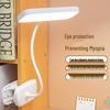Rechargeable LED Clip-On Desk Lamp for Eye Protection - Ideal for Study, Dorms, and Bedside Reading.