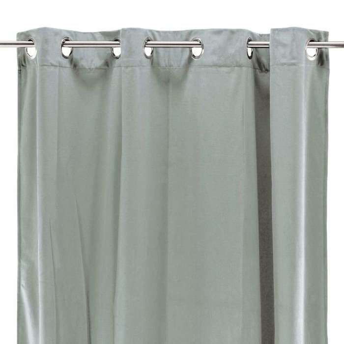 Cortina tacto terciopelo gris claro 140x250