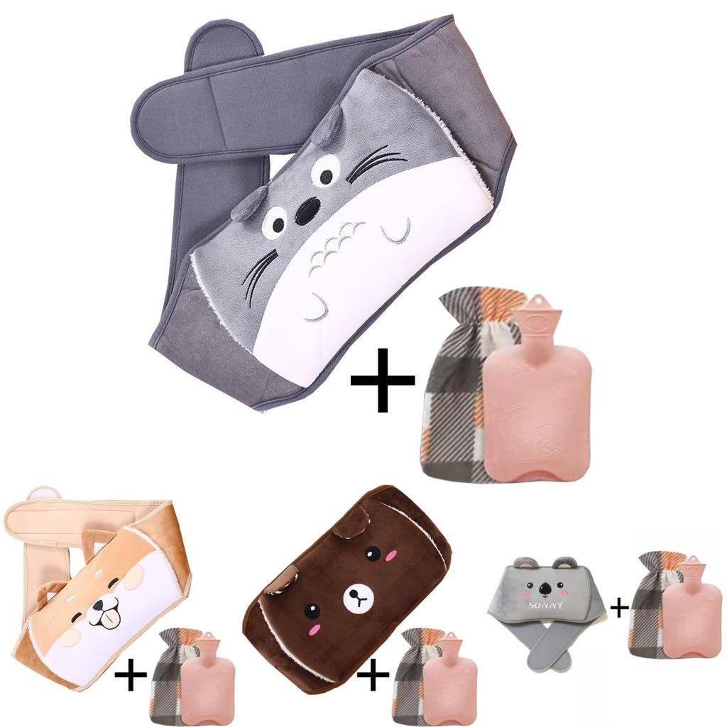 Warm Water Bottle With Plush Waist Cover Safe And Durable