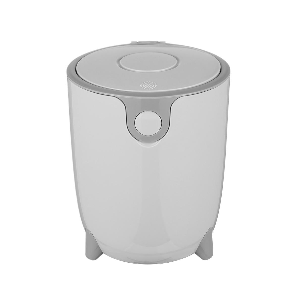 

Настольное мусорное ведро PP Нажимная всплывающая крышка Гостиная Кухня Спальня Большое отверстие Утолщенное ведро для хранения мусора Корзина для бумаги серый