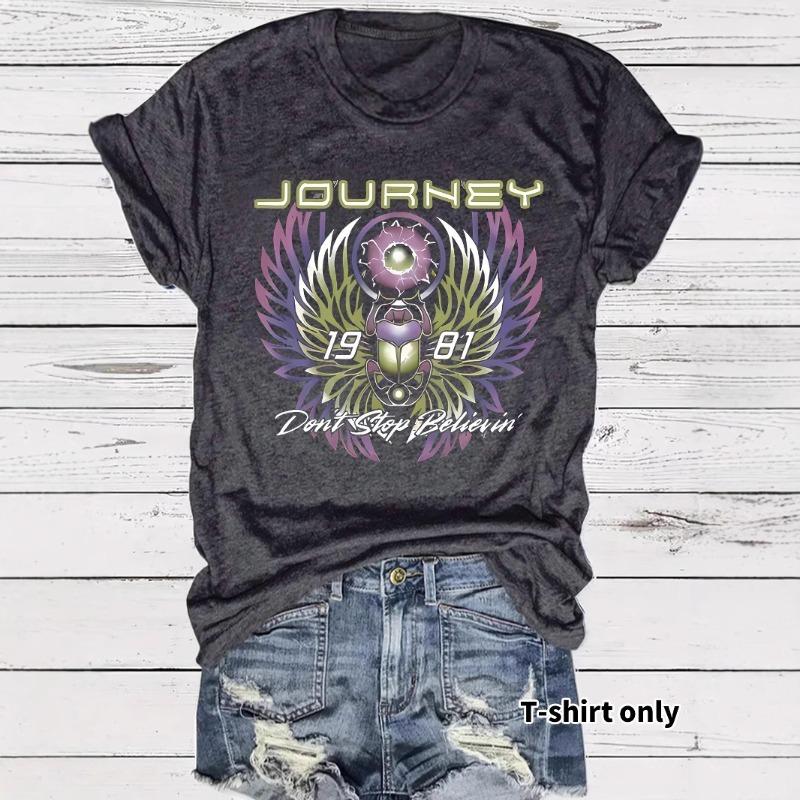 Damen Rock Kurzarm T-Shirt