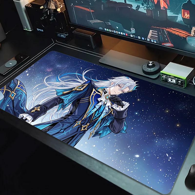 Beach Warrior Drink Large Size Mouse Pad Large Gaming Table Cushion Nonslip Laptop Tablet Big Mousepad Xxl Mat Mini Pc Playmat With Lock Edge