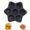 Hamburger Bun Mold 7 Cavity Silicone Non Stick Dishwasher Safe Household Hamburger Bread Form Baking Pan for Egg   Cornbread Layer Cake