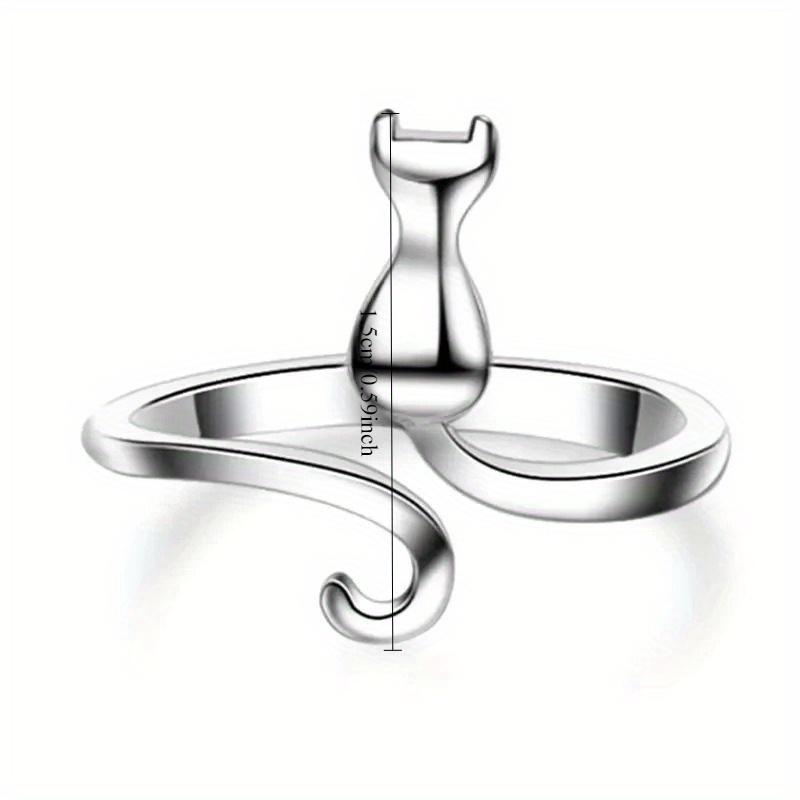 1 Piece Simple Cute Kitten Ring with Open Cat Ears