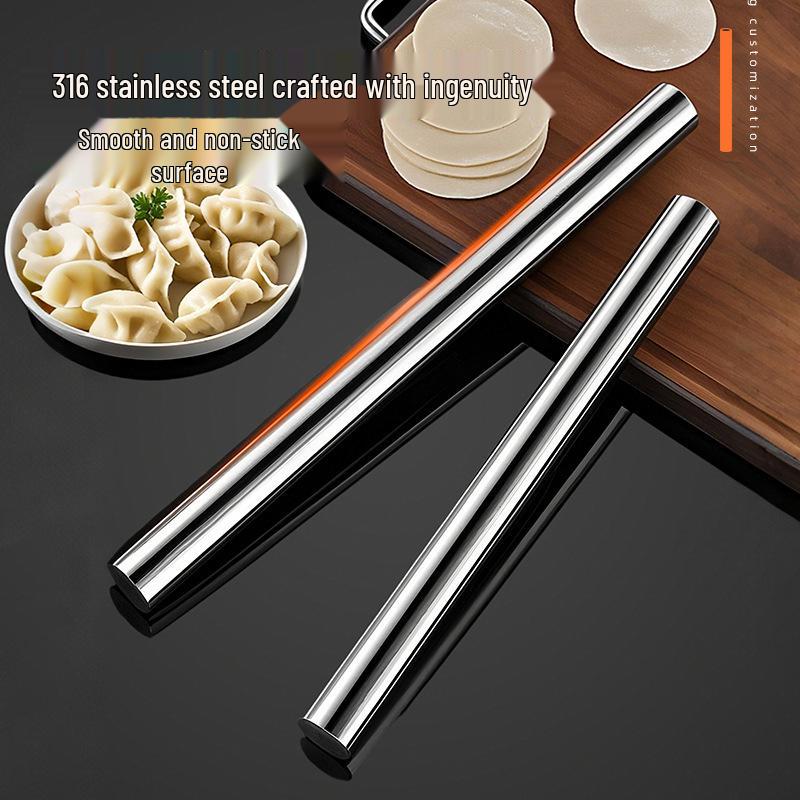 316 Stainless Steel Food Grade Rolling Pin - Household Baking Tool