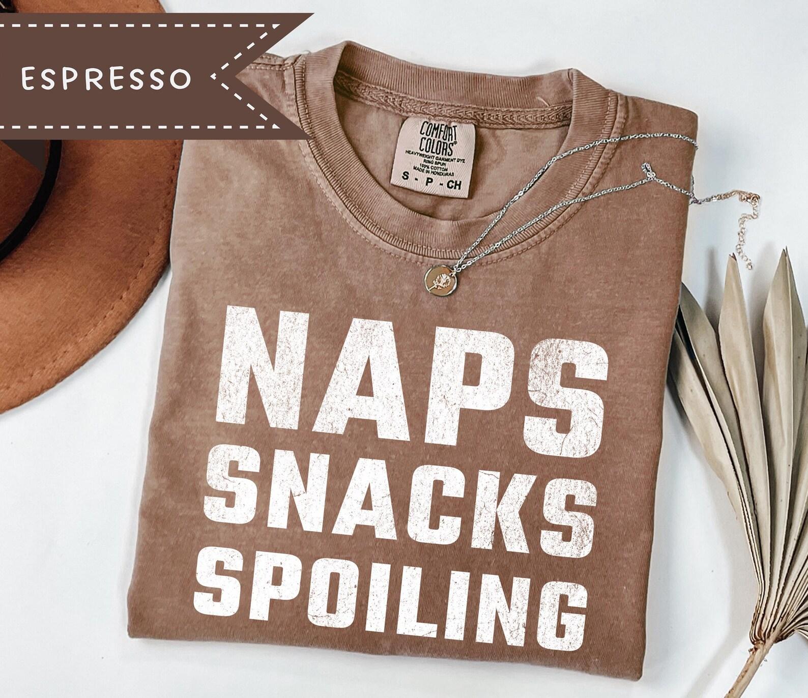 Naps Snacks Spoiling Comfort Colors® Grandparents Tee, Grandpa Shirt, Gift from Grandkids 3XL