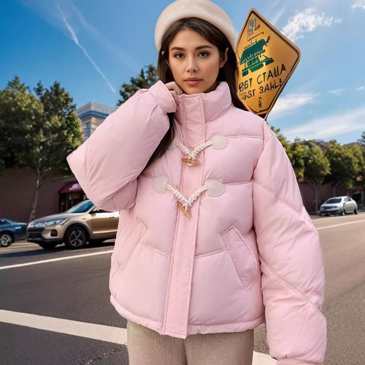 Женская утолщенная короткая хлопковая куртка — фото 5