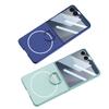 Luxury Slim Magsafe Phone Case for Samsung Galaxy Z Flip 7 Flip7 360 Built-in Screen Protector Full Protection Ring Holder Cover