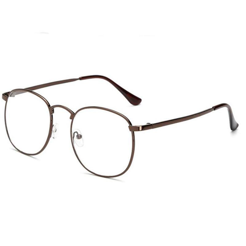 Diopter Sph 0 -0.5 -1 -1.5 -2 -2.5 -3 -3.5 -4 -4.5 Finished Myopia Glasses Oversize Metal Frame Prescription Glasses