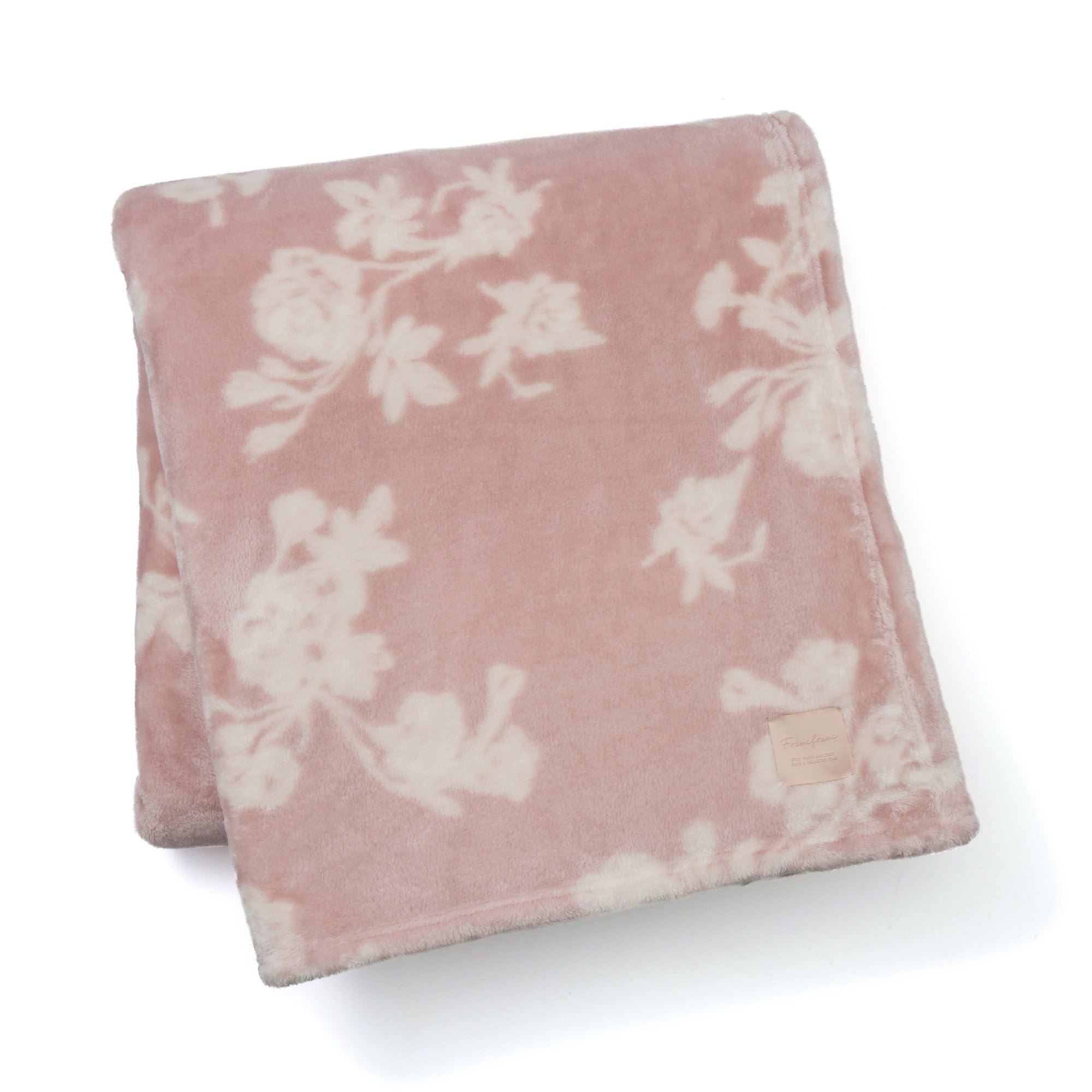 

Francfranc WARMY Flower Blanket (Double, Pink, 2025 Model)