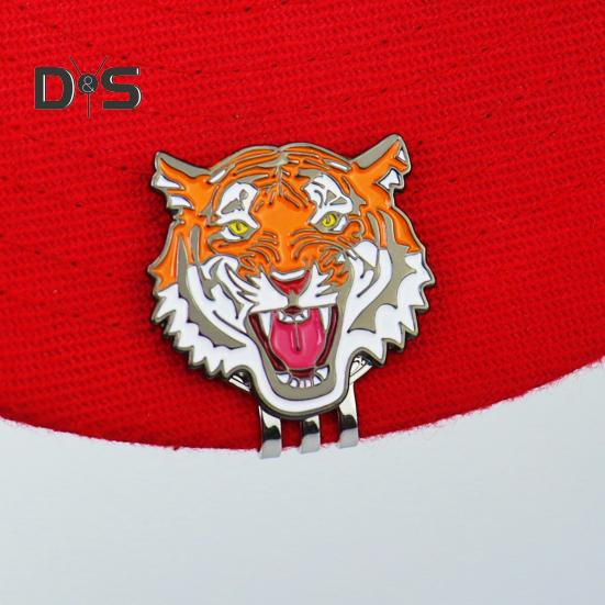 Tiger Golf Ball Marker with Hat Clip Magnetic Metal Golf Ball Marker Hat Clip Golfing Accessory for Men And Women
