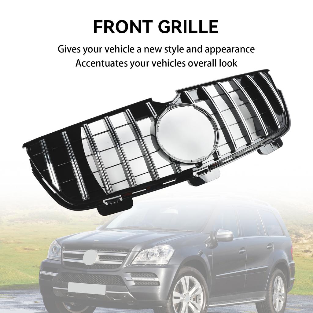 Front Bumper Grill Grille Fit Mercedes-Benz GL X164 GL450 GL500 2010-12 Chrome