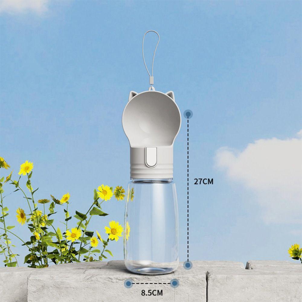 Outdoor Puppy Drinking Bowl 350/550ml Pet Accompanying Cup Practical Dog Water Bottle  Dog 550ml-Gray