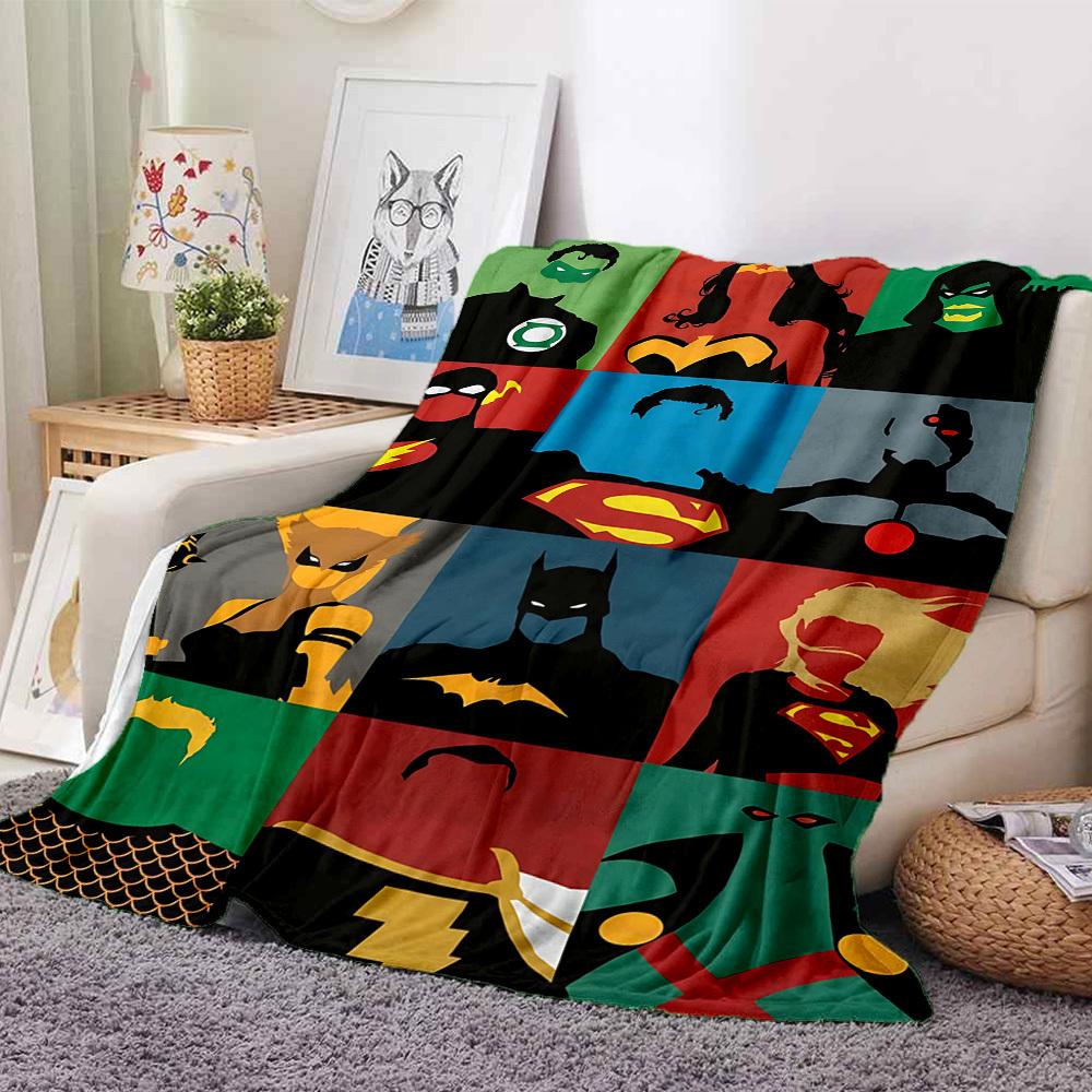 1pc Superhero Blanket Lightweight Flannel Throw For Sofa, Bed, Travel, Livingroom, Office, Couch, Chair, And Bed
