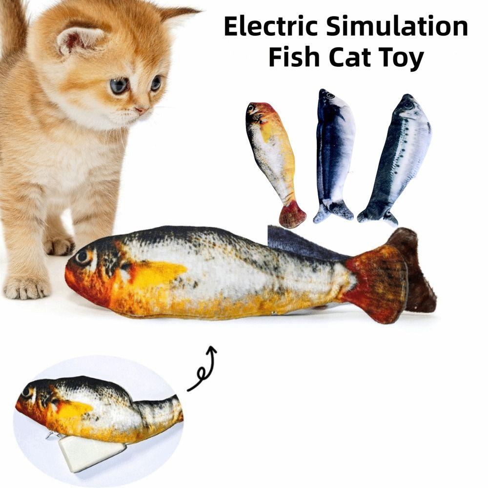 1/3Pcs Plush Interactive Cat Toy Motion Sensor Realistic Flopping Catnip Kicker Toy  Boredom Relief