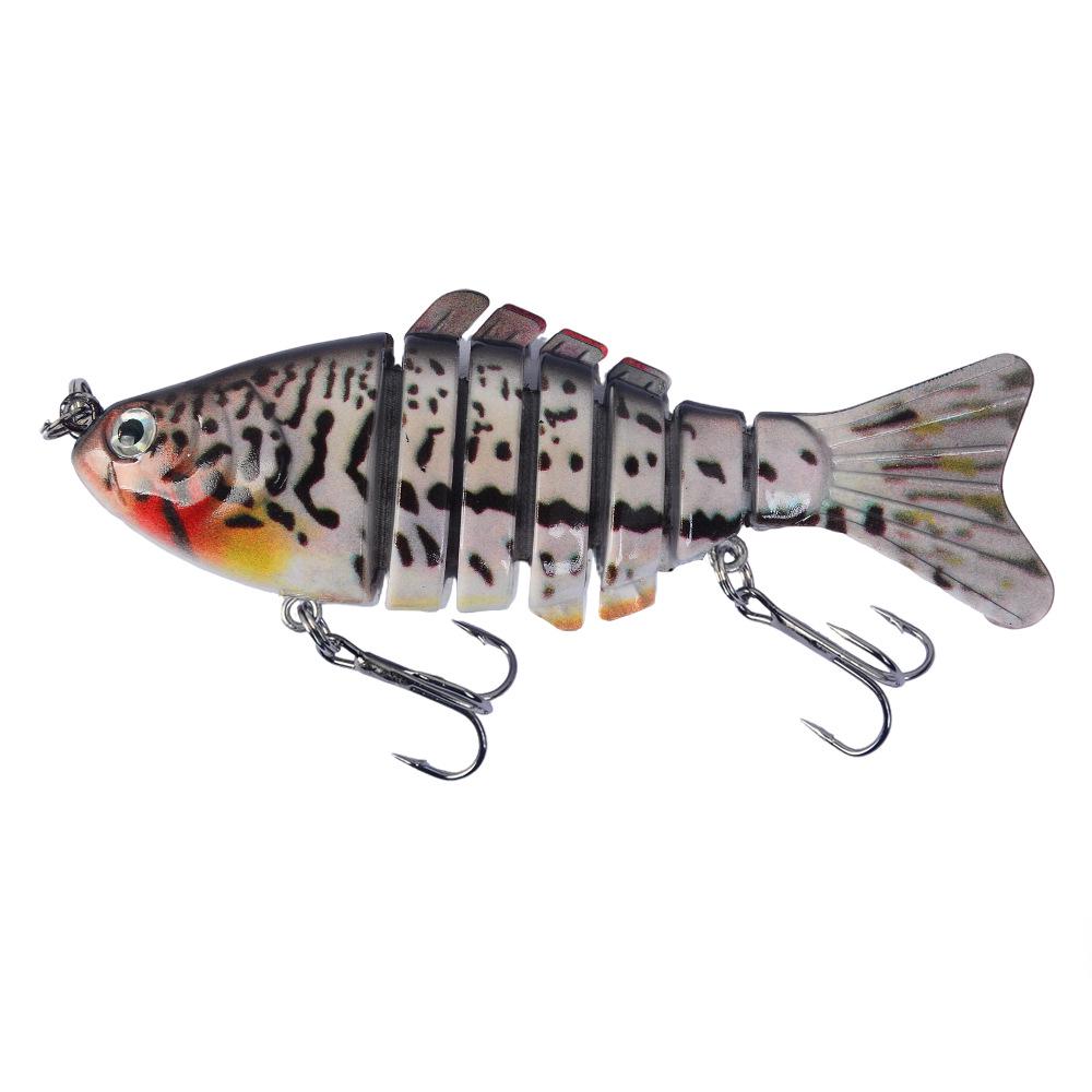 

LINGYUE 10cm Seven-Segment Bionic Fish Lure, 15g Hard Plastic for Long Casting 10cm/15g