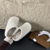 Korean Version of Casual Fluffy Slippers Women's 2025 New Winter Wear Flat-bottomed Lazy Muller Shoes with Fleece Bag Head and Half Drag
