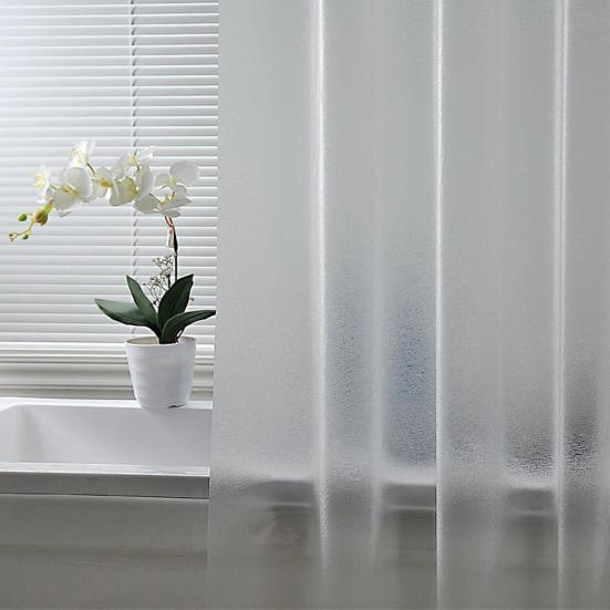 Cortina de Ducha Impermeable, Forro Grueso de EVA para Ducha, Cortina de Baño con Patrón de Guijarros 3D para Cabina de Ducha, Bañeras