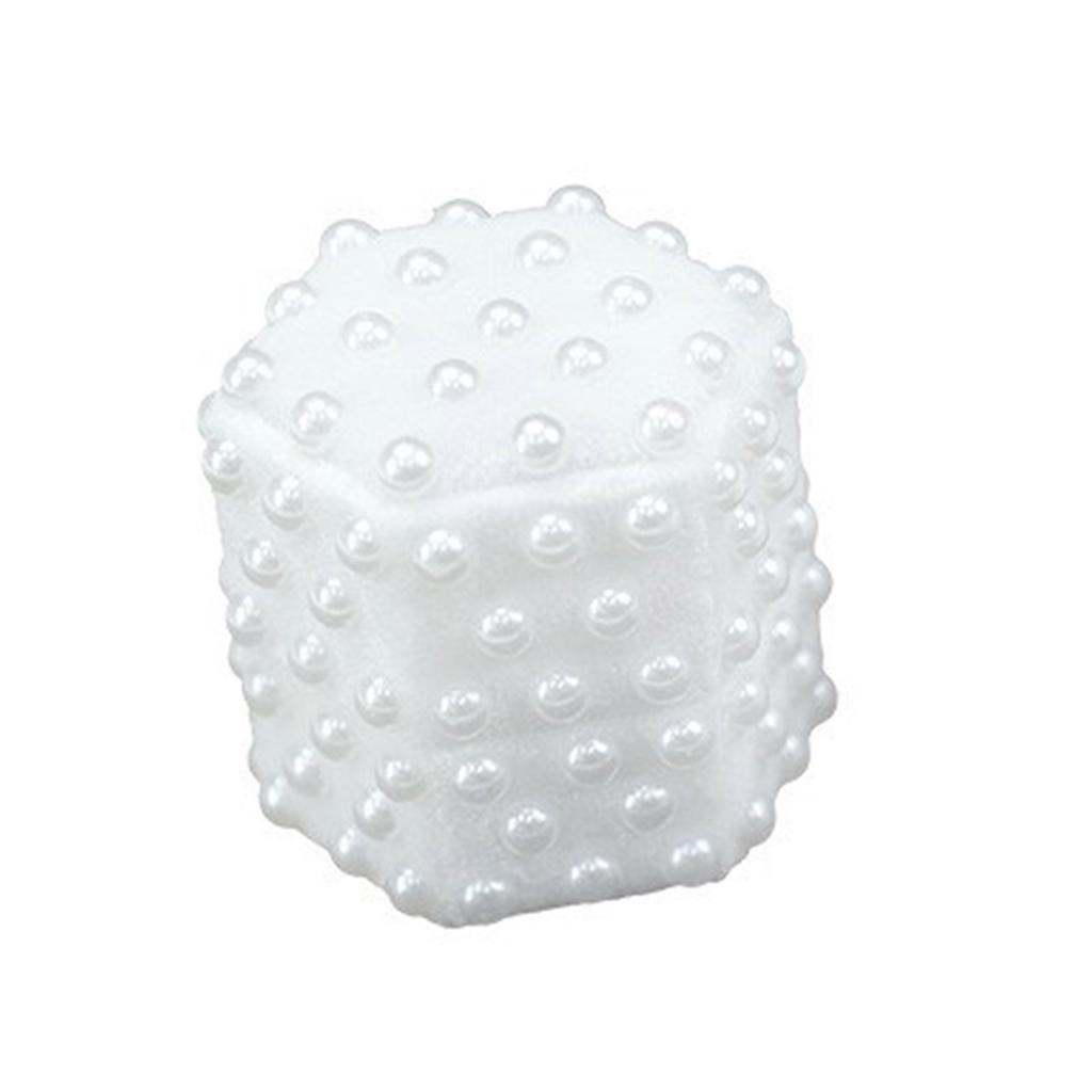 Fashionable Velutum Jewelry Storage Case with Pearl Accents Protective Flannel Interior for Rings and Trinket Storage