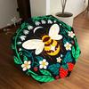 1pc Bee Flowers Automatic Folding Umbrella, Heavy Duty 8 Rib Iron Frame,  Suitable for Travel, Daily Use, Birthday, Decor Gift  26