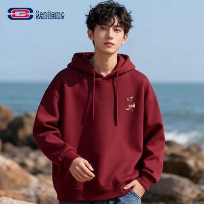 GENIOLAMODE Year of the Horse Zodiac Print Hooded Sweatshirt