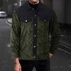 New Men's Autumn and Winter Corduroy Double-block Color Crackle Pattern Versatile Shirt Jacket