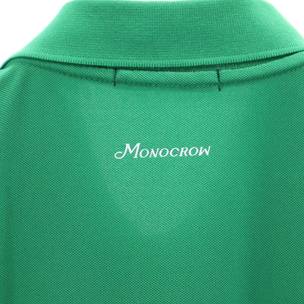 MONOCROM Short Sleeve Polo Shirt XL Green Men's Used