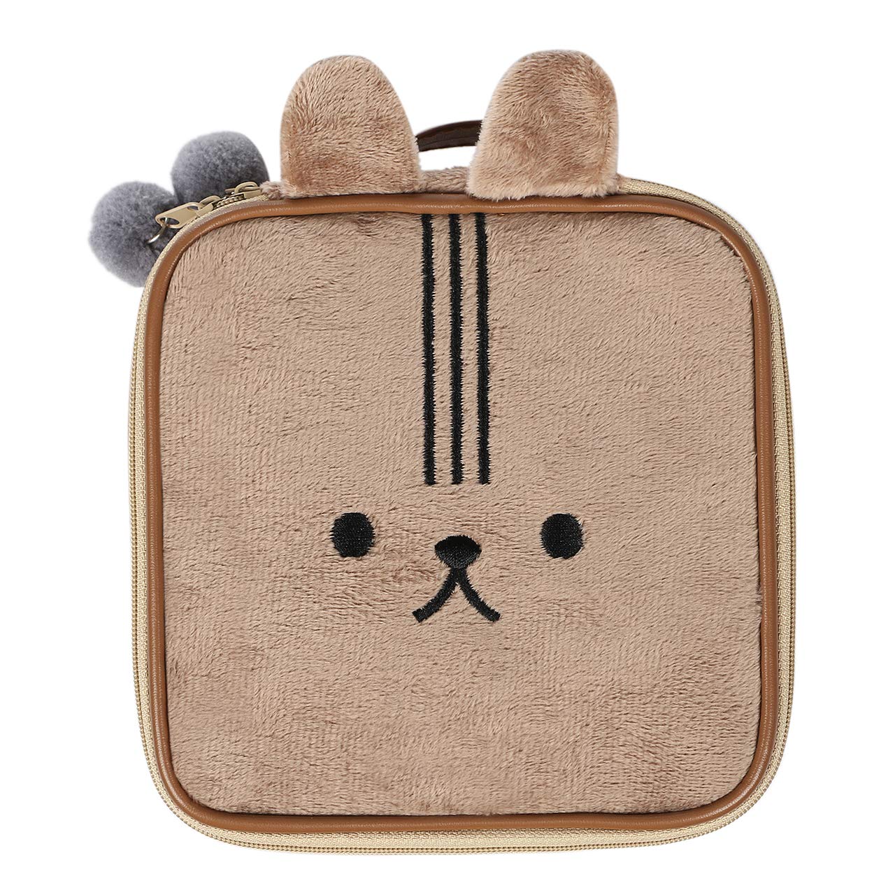 

CARAMEL MILK Cosmetic Vanity Rabbit Drawstring for Cosmetics and Travel Bag, Pouch, Design, Bag, (Brown)
