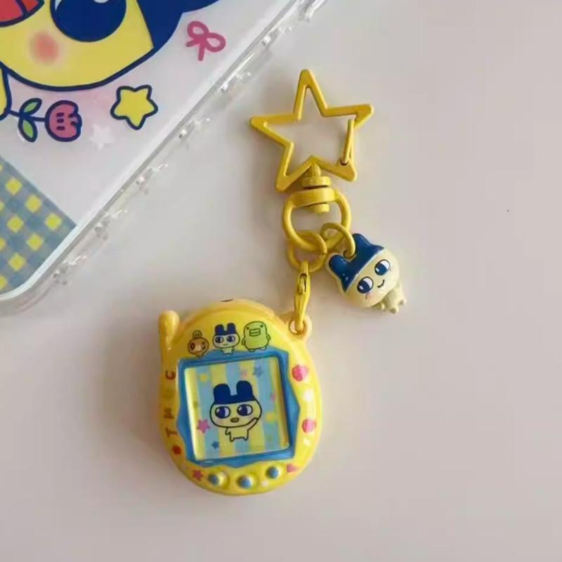 Japan Tamagotchi Charms Mametchi Lovelitchi Cute Pendant Key Ring Creative Bag Charms Collectible Decoration Kids Birthday Gifts Premium Quality