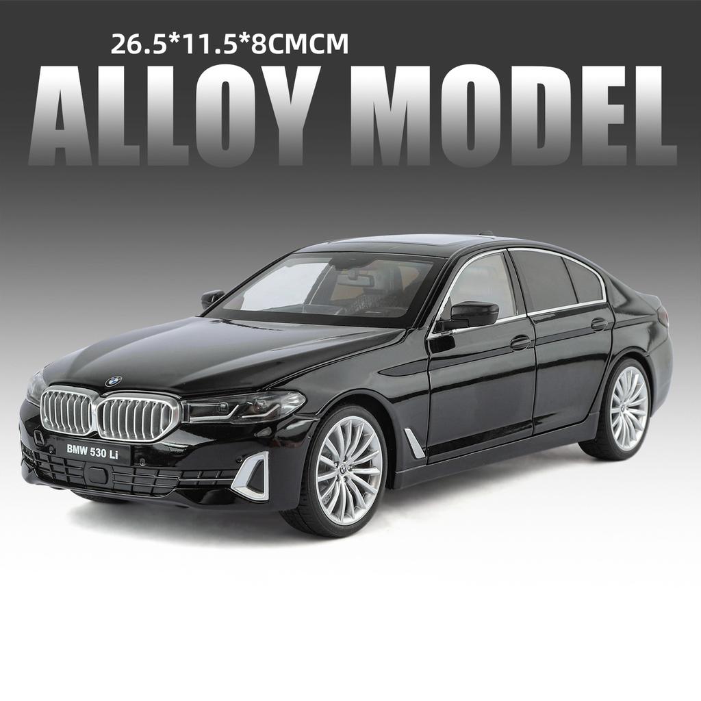 1:18 BMW 530Li Großes Luxus-Legierungsmetall-Druckgussmodellautos Hohe Simulation Dekorative Ausstellungsstücke Geburtstagsgeschenk Freund