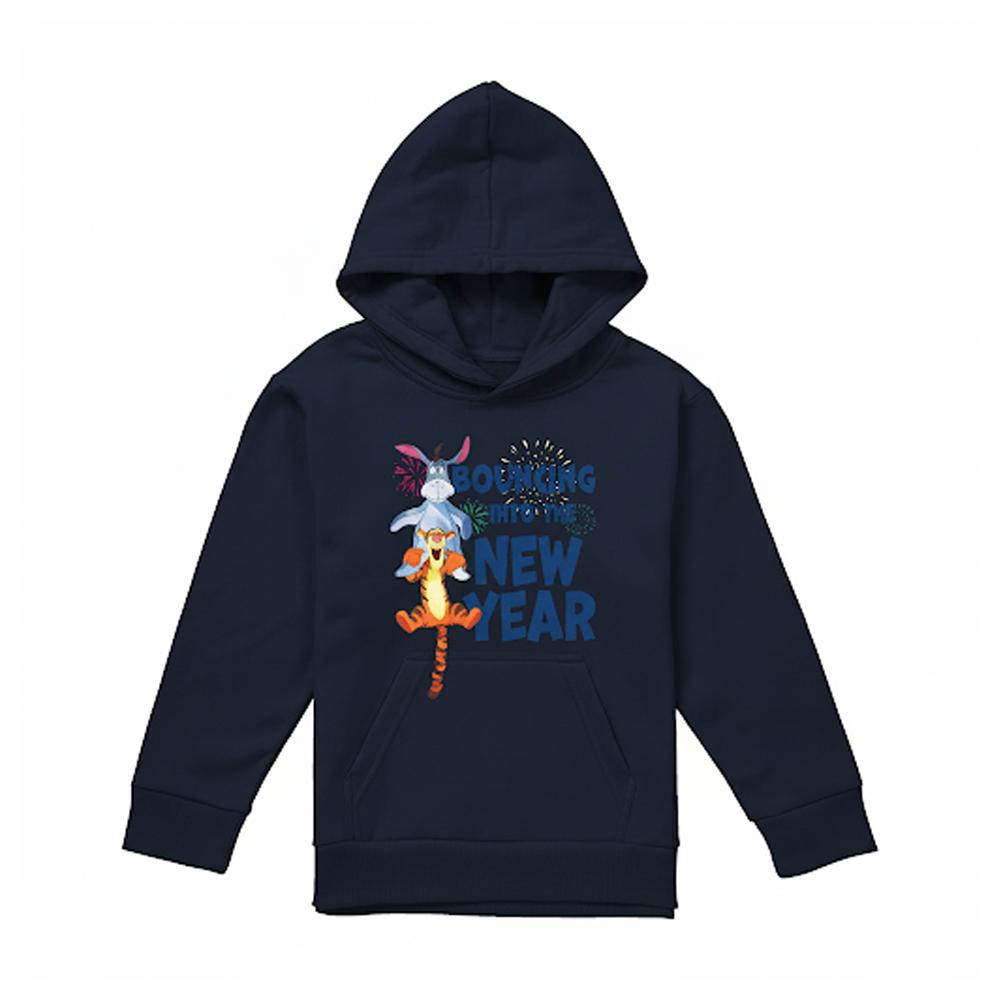 Winnie the Pooh Childrens/Kids Bouncing Into The New Year Hoodie