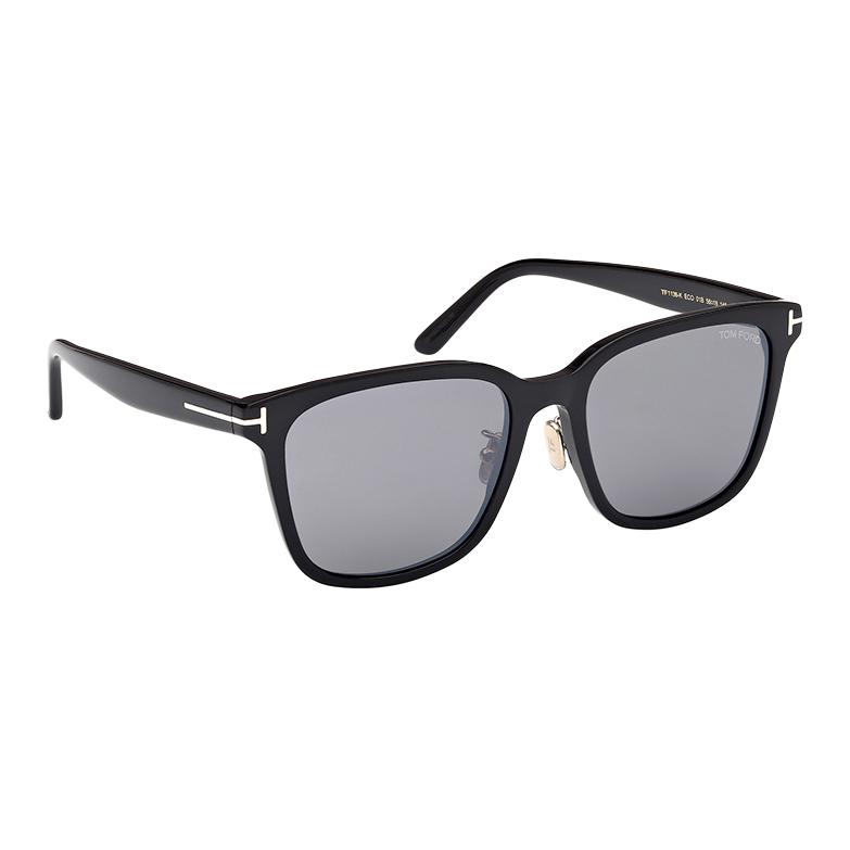 TF Logo Decorated Square Sunglasses Unisex sunglasses Black FT1136K-5601B