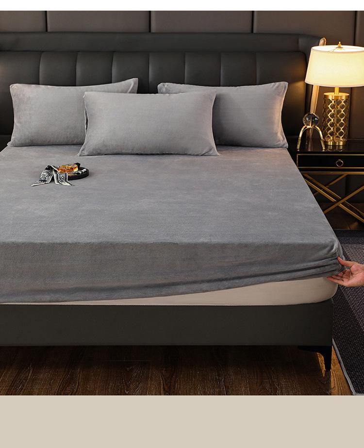 Winter Velvet Fitted Baby Sheet Set - Thick, Flocked, Non-slip, Warm Milk Velvet Sheet & Pillowcase Cover