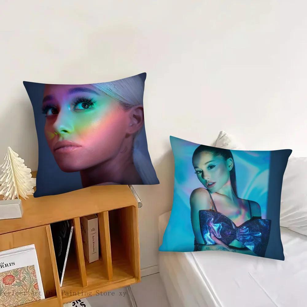Singer A-Ariana G-Grande Pillow Case Fashion Square Pillowcase Bedroom Sofa Room Ins Decoration Leisure Cushion Cover 40x40