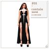 Halloween Nun Costume Women Adult Cosplay Outfit Sexy Stage Performance Dress Set