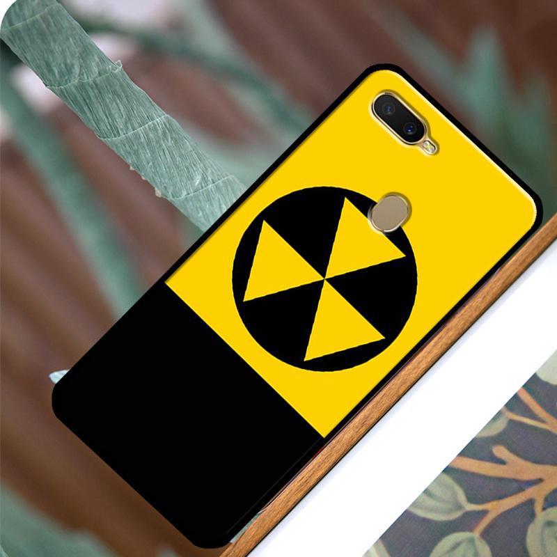 Funda con Señal de Advertencia de Radiación Nuclear Para OPPO A52 A72 A54 A74 A94 A1K A15 A83 A91 A5 A9 A31 A53 A53S A3S A5S