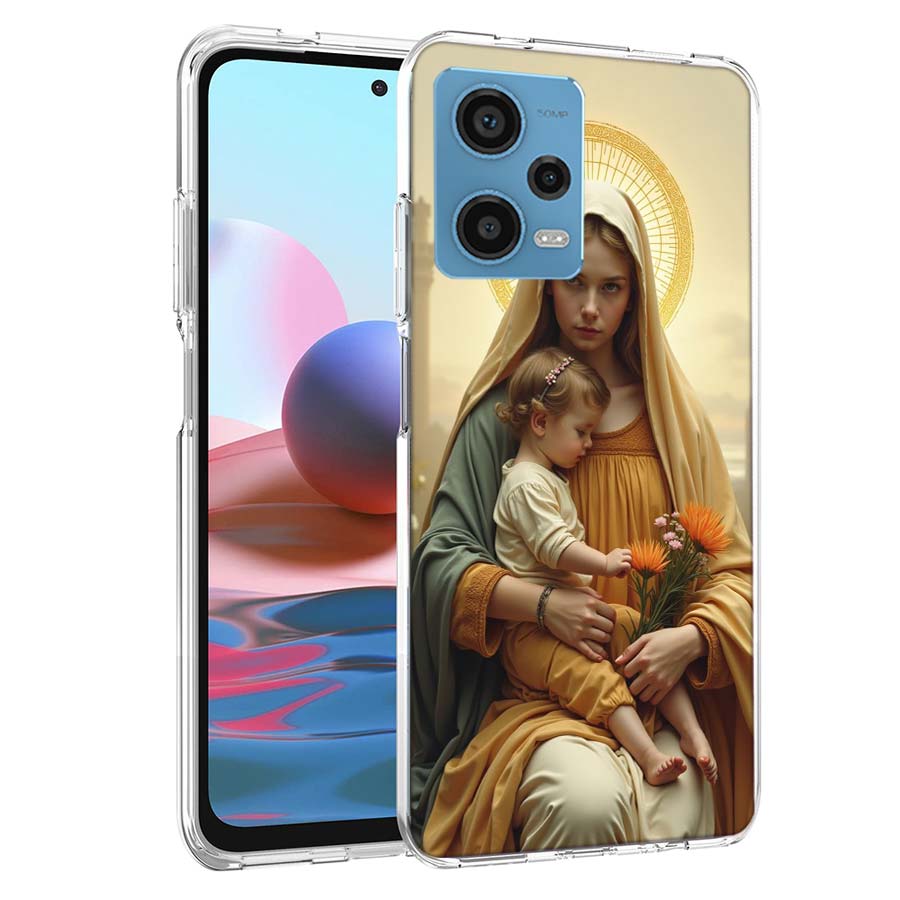 The Virgin Mary and the Baby Phone Case For Redmi Note 13 12 14 15 Pro Plus 13R 11 11T 11E 11S 10 Pro 10S 9 9S Cover Cell Clear